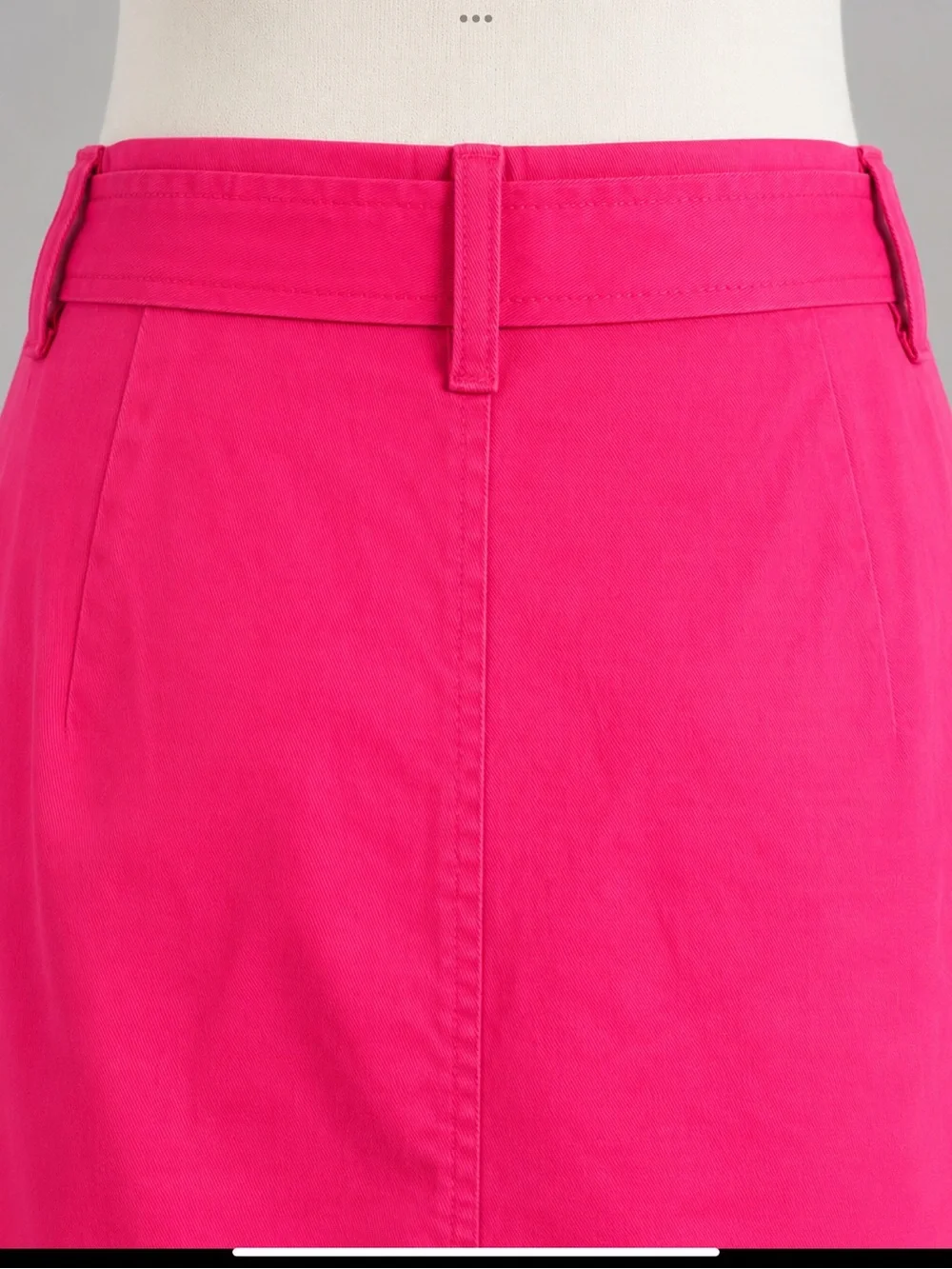 J.Crew NWT Pink Tie Waist Button Front Skirt Size 10 | Cotton Stretch | Pockets